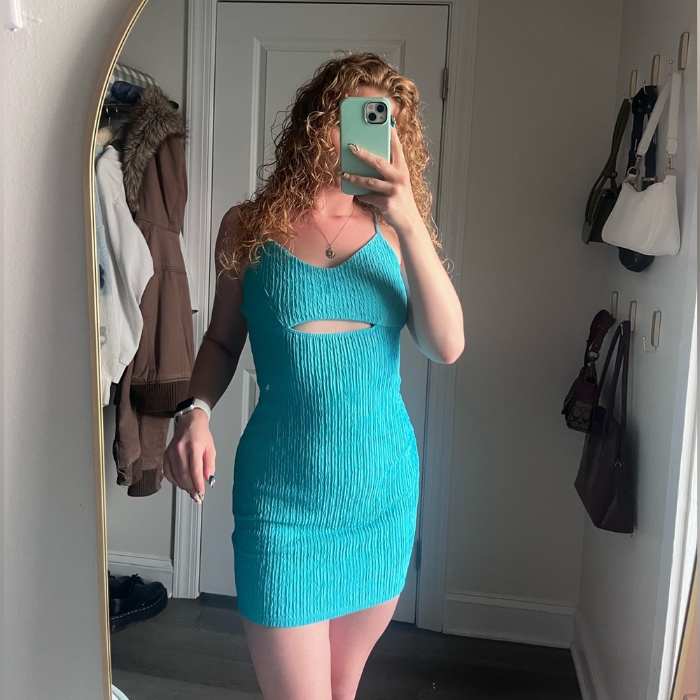 Rolla Coster Vibrant Blue Cutout Mini Dress